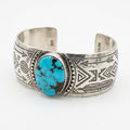 Alex Johnson Mercantile - Solid 925 Sterling Silver & Raw Turquoise Cuff Bracelet